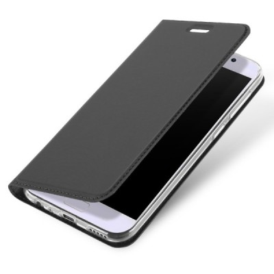 Asus Zenfone 4 Selfie Pro (ZD552KL) „Dux Ducis“ Skin sērijas melns ādas atvērams maciņš / Vacins.lv