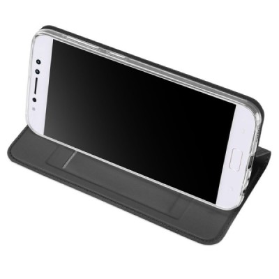 Asus Zenfone 4 Selfie Pro (ZD552KL) „Dux Ducis“ Skin sērijas melns ādas atvērams maciņš / Vacins.lv