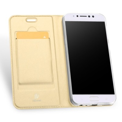 Asus Zenfone 4 Selfie Pro (ZD552KL) „Dux Ducis“ Skin sērijas zelta ādas atvērams maciņš / Vacins.lv