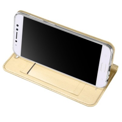 Asus Zenfone 4 Selfie Pro (ZD552KL) „Dux Ducis“ Skin sērijas zelta ādas atvērams maciņš / Vacins.lv