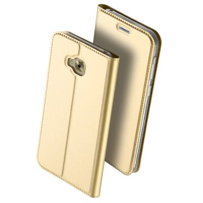 Asus Zenfone 4 Selfie Pro (ZD552KL) „Dux Ducis“ Skin sērijas zelta ādas atvērams maciņš / Vacins.lv