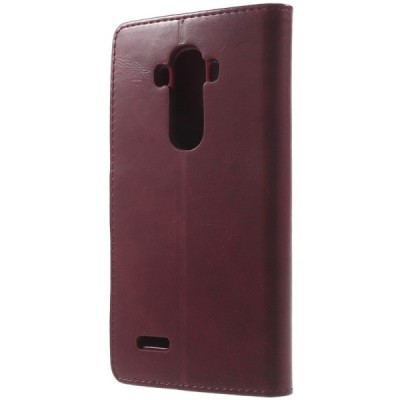 Mercury Blue Moon atverčiamas LG G4 (H815) bordo odinis dėklas - piniginė / Priedai.lt