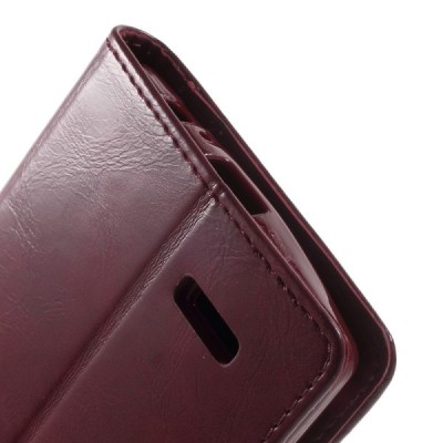 Mercury Blue Moon atverčiamas LG G4 (H815) bordo odinis dėklas - piniginė / Priedai.lt