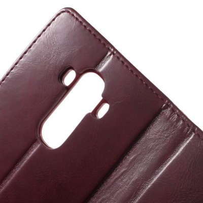 Mercury Blue Moon atverčiamas LG G4 (H815) bordo odinis dėklas - piniginė / Priedai.lt