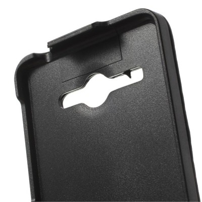 Huawei Ascend Y530 klasikinis vertikaliai atverčiamas juodas odinis dėklas / Priedai.lt