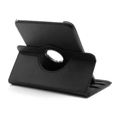 Samsung Galaxy Tab 3 10.1 P5200 (P5210) atvēramais melns ādas futrālis, grozās 360° grādu apjomā / Vacins.lv