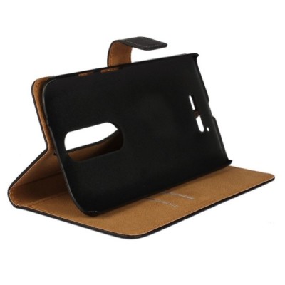 Motorola Moto X Force atvēramais ādas melns Casual maciņš (maks) / Vacins.lv