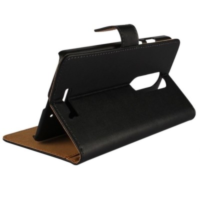 Motorola Moto X Force atvēramais ādas melns Casual maciņš (maks) / Vacins.lv