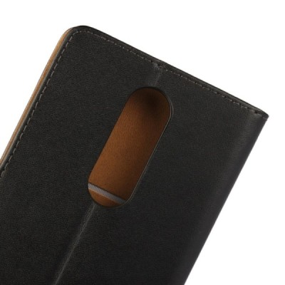 Motorola Moto X Force atvēramais ādas melns Casual maciņš (maks) / Vacins.lv