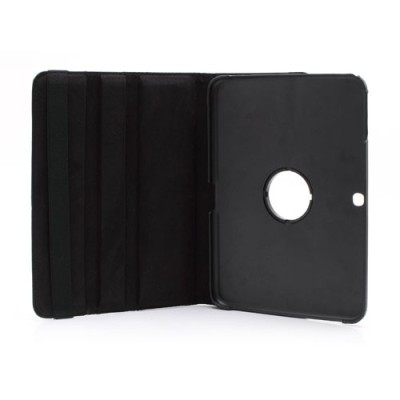 Samsung Galaxy Tab 3 10.1 P5200 (P5210) atvēramais melns ādas futrālis, grozās 360° grādu apjomā / Vacins.lv