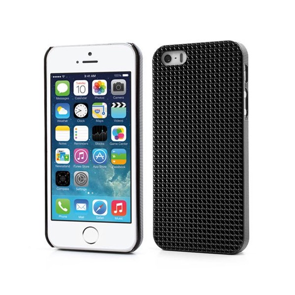 Stilīgs reljefa apvalks - melns (iPhone 5 / 5S / SE 2016)