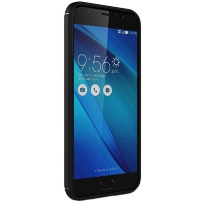 Asus Zenfone 4 Selfie Pro (ZD552KL) „Carbon“ cieta silikona (TPU) melns apvalks / vacins.lv