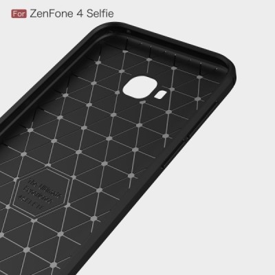 Asus Zenfone 4 Selfie Pro (ZD552KL) „Carbon“ cieta silikona (TPU) melns apvalks / vacins.lv