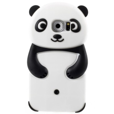 Rotaļīgs silikona Samsung Galaxy S6 (G920) apvalks panda / Vacins.lv