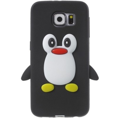 Rotaļīgs silikona Samsung Galaxy S6 (G920) apvalks pingvīns / Vacins.lv