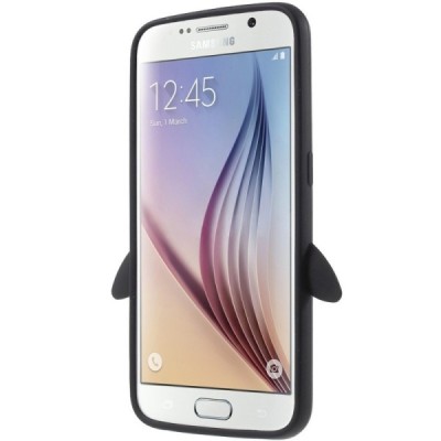 Rotaļīgs silikona Samsung Galaxy S6 (G920) apvalks pingvīns / Vacins.lv