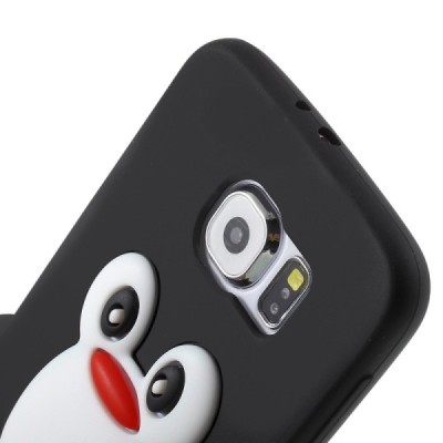 Rotaļīgs silikona Samsung Galaxy S6 (G920) apvalks pingvīns / Vacins.lv