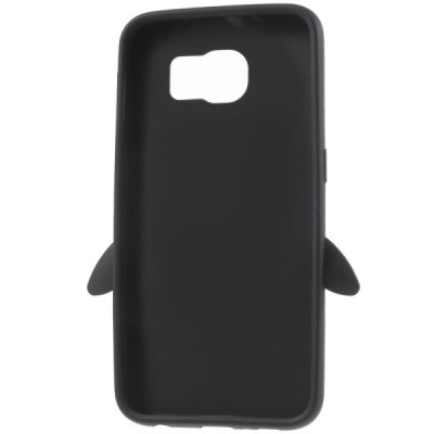 Rotaļīgs silikona Samsung Galaxy S6 (G920) apvalks pingvīns / Vacins.lv