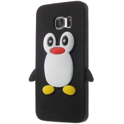 Rotaļīgs silikona Samsung Galaxy S7 Edge (G935) apvalks pingvīns / Vacins.lv