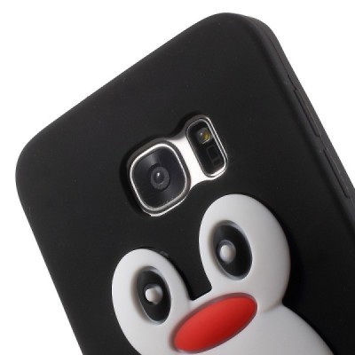 Rotaļīgs silikona Samsung Galaxy S7 Edge (G935) apvalks pingvīns / Vacins.lv