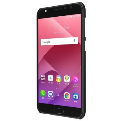 Asus Zenfone 4 Selfie Pro (ZD552KL) Nillkin Frosted Shield juodas plastikinis dėklas + apsauginė ekrano plėvelė / Priedai.lt