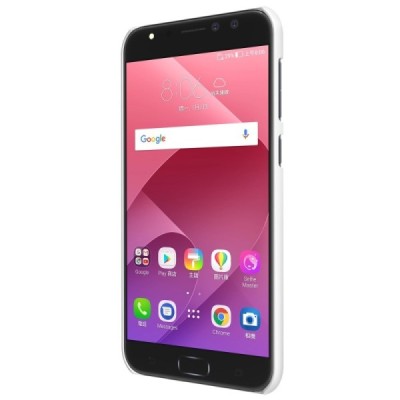 Asus Zenfone 4 Selfie Pro (ZD552KL) Nillkin Frosted Shield baltas plastikinis dėklas + apsauginė ekrano plėvelė / Priedai.lt