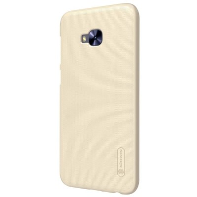 Asus Zenfone 4 Selfie Pro (ZD552KL) Nillkin Frosted Shield auksinis plastikinis dėklas + apsauginė ekrano plėvelė / Priedai.lt
