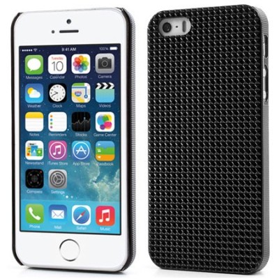 Melns stilīgs reljefa 3D Apple iPhone 5 apvalks / Vacins.lv