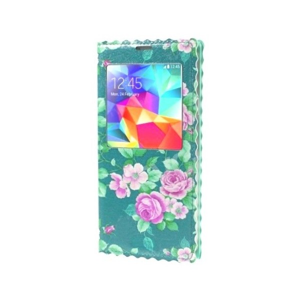„Flowers“ atvērams maciņš - piparmētru (Galaxy S5 / S5 Neo)