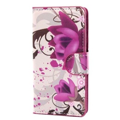 Sony Xperia Z3 Compact „Lotus“ sērijas balts ādas atvērams maciņš / Vacins.lv