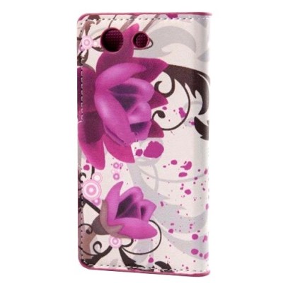 Sony Xperia Z3 Compact „Lotus“ sērijas balts ādas atvērams maciņš / Vacins.lv