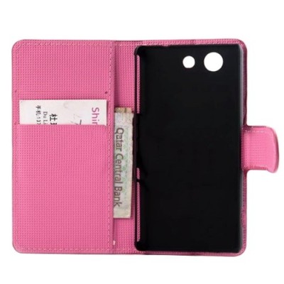 Sony Xperia Z3 Compact „Lotus“ sērijas balts ādas atvērams maciņš / Vacins.lv