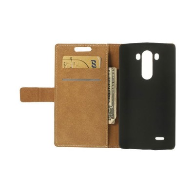 „Monster“ serijos LG G3 D855 baltas odinis atverčiamas dėklas / Priedai.lt