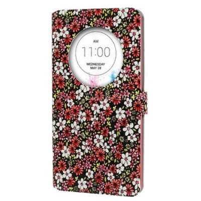 „Flowers“ serijos LG G3 D855 spalvotas odinis atverčiamas dėklas / Priedai.lt