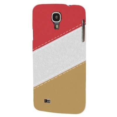 Samsung Galaxy S4 (i9500) spalvotas, raudonas odinis Leather itin plonas dėklas - nugarėlė / Priedai.lt