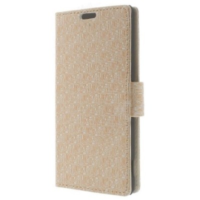 „Pattern“ serijos Sony Xperia Z3 baltas odinis atverčiamas dėklas / Priedai.lt