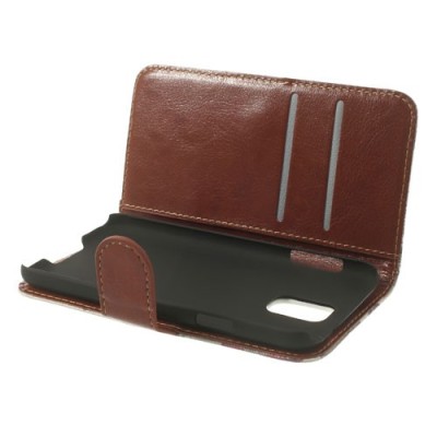 Samsung Galaxy S5 (S5 Neo) „Spring“ sērijas balts ādas atvērams maciņš / Vacins.lv