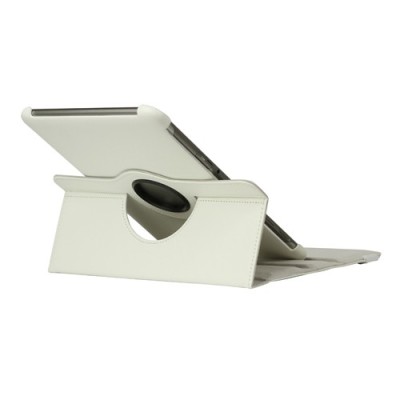 Samsung Galaxy Tab 2 10.1 P5100 (P5110) atvēramais balts ādas futrālis, grozās 360° grādu apjomā / Vacins.lv