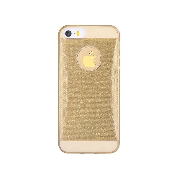 „Devia“ Shining TPU skaidrus dėklas - auksinis (iPhone 5 / 5S / SE 2016)