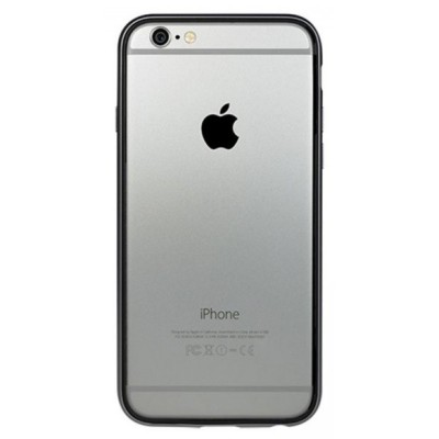 Apple iPhone 6 (6s) klasikinis juodas TPU rėmelis (kraštų apvadas, bamperis) / Priedai.lt