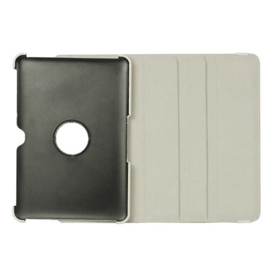 Samsung Galaxy Tab 2 10.1 P5100 (P5110) atvēramais balts ādas futrālis, grozās 360° grādu apjomā / Vacins.lv