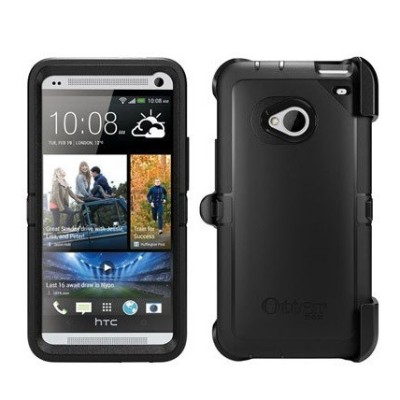 Sustiprintos apsaugos juodas HTC One (HTC One M7) dėklas (dėkliukas) / Priedai.lt