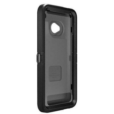 Pastiprinātas aizsardzības melns HTC One (HTC One M7) apvalks / Vacins.lv