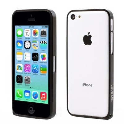 „Love Mei“ Apple iPhone 5c juodas rėmelis (Bamperis) / Priedai.lt