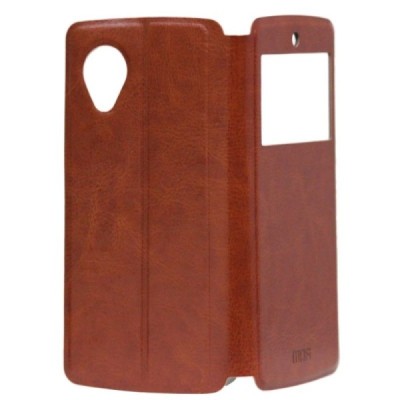 LG Nexus 5 E980 „Mofi“ Rui ādas atvēramais brūns futrālis / Vacins.lv