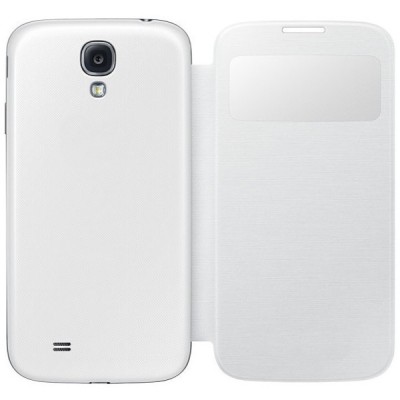 Samsung Galaxy S4 (I9500) S View Cover atverčiamas baltas dėklas / Priedai.lt
