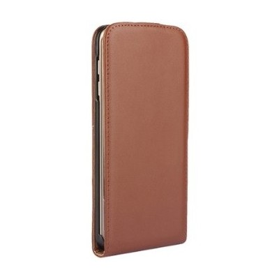 Vetikaliai atverčiamas rudas Samsung Galaxy S4 dėklas / Priedai.lt