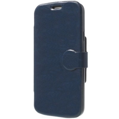 Atverčiamas odinis tamsiai mėlynas Samsung Galaxy S4 (i9500) dėklas (Dėkliukas) / Priedai.lt