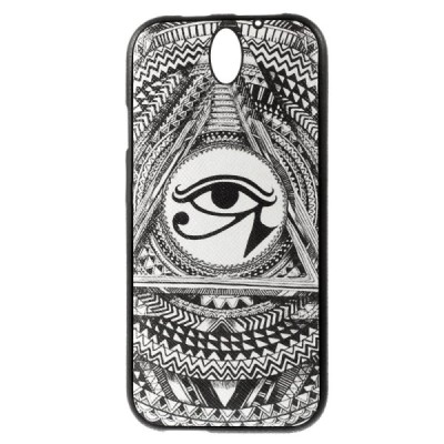 HTC Desire 610 spalvotas kieto silikono TPU dėklas (nugarėlė) - Horo akis / Priedai.lt