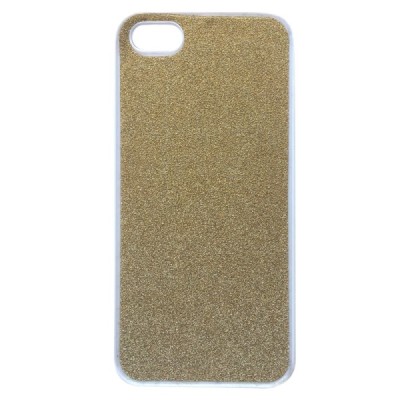 Apple iPhone SE (5, 5s) Glitter plastikinis auksinis dėklas - nugarėlė / Priedai.lt